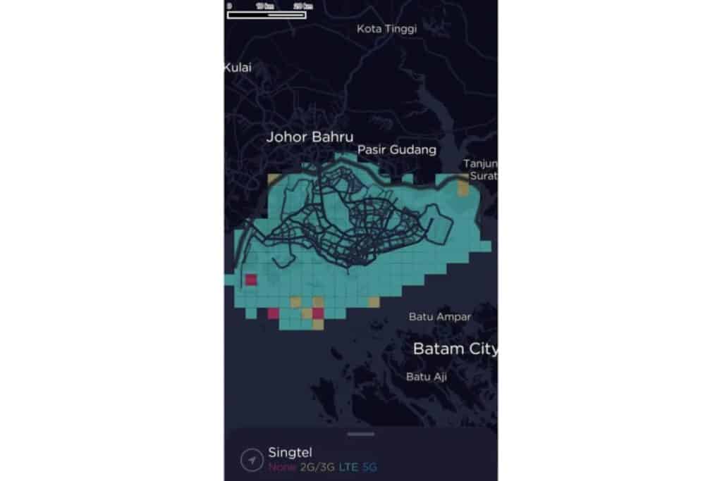 Singtel network coverage map