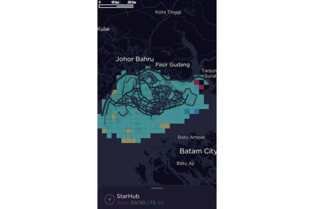 StarHub network coverage map