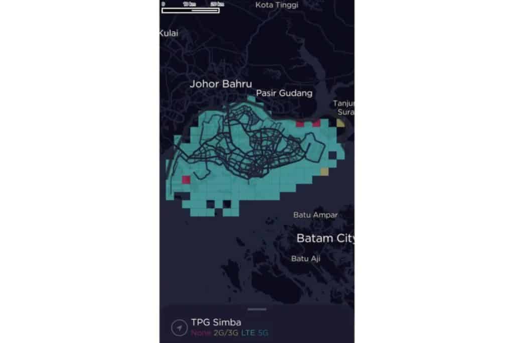 SIMBA network coverage map